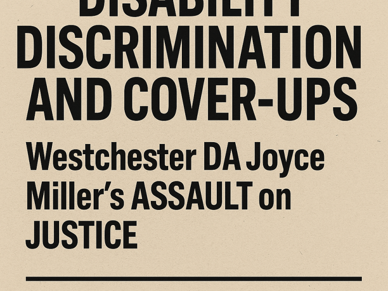 Disability Discrimination and Cover-Ups: Westchester DA Joyce Miller’s Assault on Justice